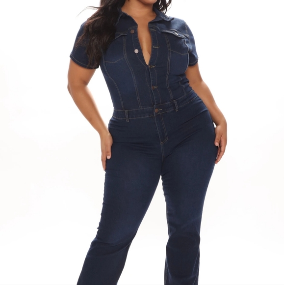 Day Dreaming Denim Jumpsuit - Picture 1 of 9
